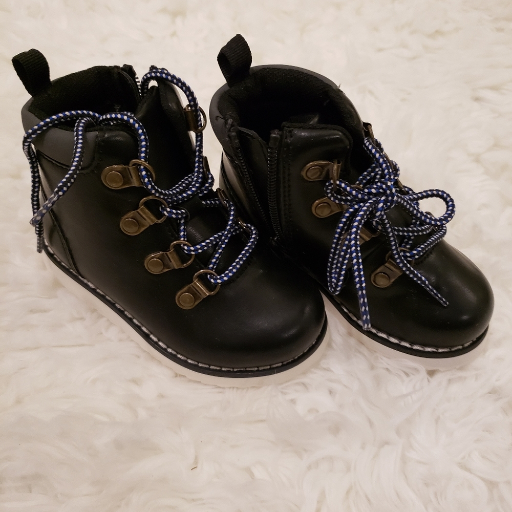Black Toddler combat boot